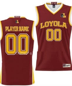 Custom Loyola Chicago Ramblers Jersey Name and Number College Basketball NIL Pick-A-Player Maroon