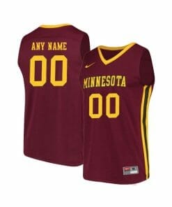 Custom Minnesota Golden Gophers Jersey College Basketball Name and Number Maroon