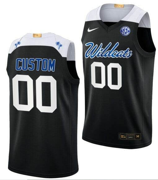 Custom Kentucky Wildcats Jersey Name and Number College Basketball Black Elite