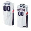 Custom Gonzaga Bulldogs Jersey Basketball College Name and Number White Final Four Patch