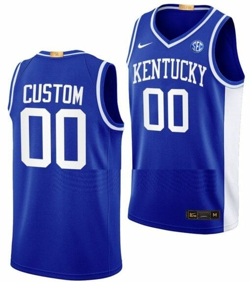 Custom Kentucky Wildcats Jersey Name and Number College Basketball 2022-23 Royal Throwback