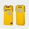 Custom Michigan Wolverines Jersey Name and Number College Bask Maize Replica 1989 Throwback