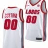 Custom New Mexico Lobos Jersey Name and Number College Basketball Swingman White