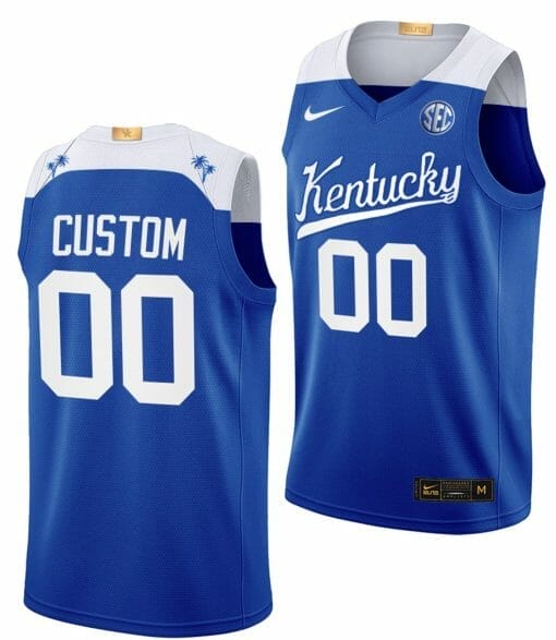 Custom Kentucky Wildcats Jersey Name and Number College Basketball Blue Elite 2022-23