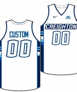 Custom Creighton Bluejays Jersey Name and Number College Basketball Replica White