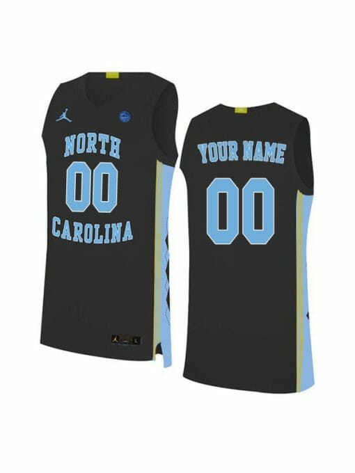 Custom North Carolina Tar Heels Jersey College Basketball Name and Number Elite Black