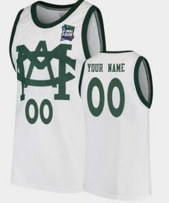 Custom Michigan State Spartans Jersey Name and Number College Basketball Final Four White