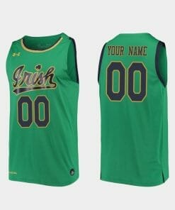Custom Notre Dame Fighting Irish Jersey Name and Number Tar Heels College Basketball Green