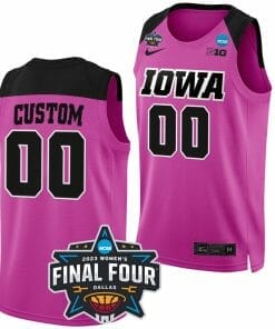 Custom Iowa Hawkeyes Jersey Name and Number College Basketball 2023 NCAA Final Four Pink