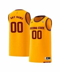 Custom Arizona State Sun Devils Jersey College Basketball Name and Number Yellow Retro