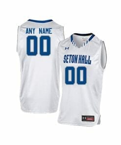 Custom Seton Hall Pirates Jersey Name and Number College Basketball Name and Number White