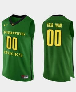 Custom Oregon Duck Jersey Name and Number College Basketball Apple Dark Green