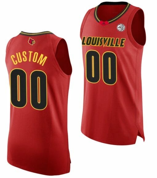 Custom Louisville Cardinals Jersey Name and Number College Basketball Red
