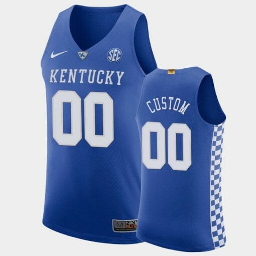 Custom Kentucky Wildcats Jersey Name and Number College Basketball White Royal