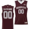Custom Mississippi State Bulldogs Jersey Name and Number College Basketball NIL Pick-A-Player Maroon