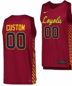 Custom Loyola Chicago Ramblers Jersey Name and Number College Basketball Maroon
