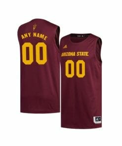 Custom Arizona State Sun Devils Jersey College Basketball Name and Number Maroon