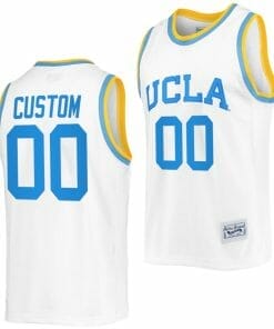 Custom UCLA Bruins Jersey Name and Number College Basketball White Commemorative Classic