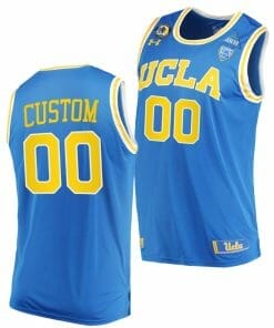 Custom UCLA Bruins Jersey Name and Number College Basketball 2021 March Madness PAC-12 Blue Stand Together Jersey Honor John R. Wooden
