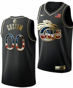 Custom Virginia Cavaliers Jersey Name and Number College Basketball Stars and Stripes Golden Limited Edition Black
