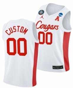 Custom Houston Cougars Jersey Name and Number College Basketball March Madness Final Four White Classic
