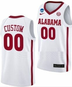 Custom Alabama Jersey 2023 NCAA March Madness College Basketball White