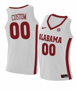 Custom Alabama Jersey BasketballCollege Name and Number Swingman White