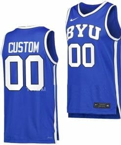 Custom BYU Cougars Jersey College Basketball Royal