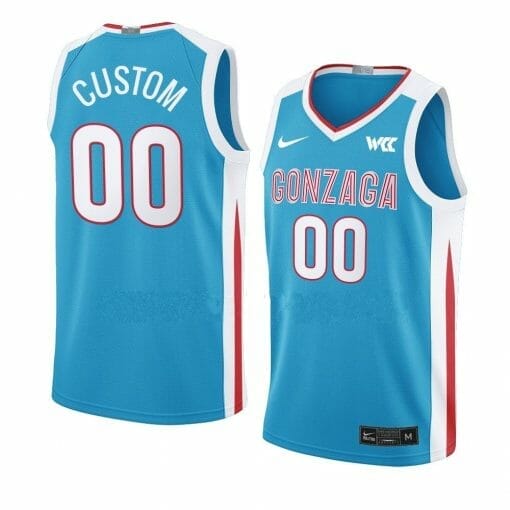 Custom Gonzaga Bulldogs Jersey Basketball College Name and Number Blue