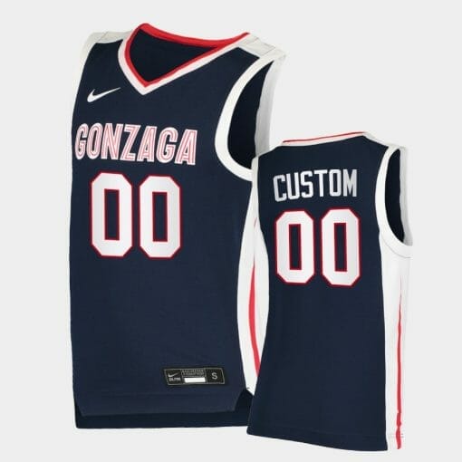 Custom Gonzaga Bulldogs Jersey Name and Number College Basketball Navy