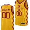 Custom Iowa State Cyclones Jersey Name and Number College Basketball Gold