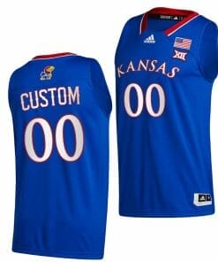 Custom Kansas Jayhawks Jersey Name and Number College Basketball New Season Royal