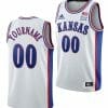 Custom Kansas Jayhawks Jersey Name and Number College Basketball White 1990s Throwback