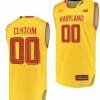 Custom Maryland Terrapins Jersey Name and Number NCAA College Basketball Gold