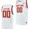 Custom Maryland Terrapins Jersey Name and Number NCAA College Basketball Home White