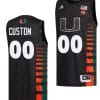 Custom Miami Hurricanes Jersey Name and Number College Basketball ACC Black