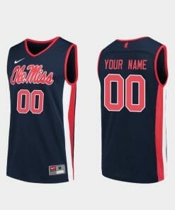 Custom Ole Miss Rebels Jersey Name and Number College Basketball Navy