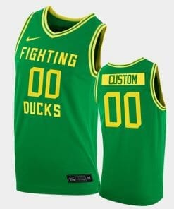 Custom Oregon Duck Jersey Name and Number College Basketball Green