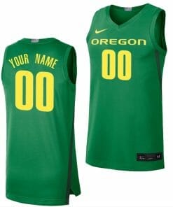 Custom Oregon Ducks Jersey Name and Number College Basketball Green Limited