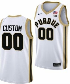 Custom Purdue Boilermakers Jersey Name and Number College Basketball White
