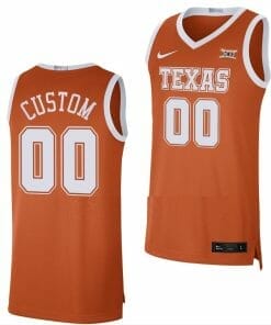 Custom Texas Longhorns Jersey Name and Number College Basketball Orange Limited