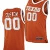 Custom Texas Longhorns Jersey Name and Number College Basketball Orange Replica