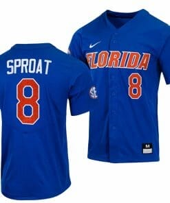 Brandon Sproat Jersey Florida Gators 2023 College World Series Royal #8 NCAA Baseball