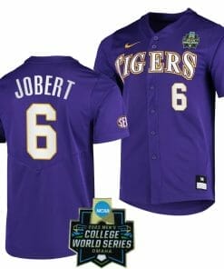 Brayden Jobert Jersey LSU Tigers NCAA Baseball 2023 College World Series Purple #6