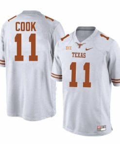 Texas Longhorns Anthony Cook Jersey #11 College Football White