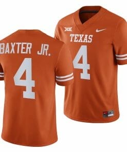 Texas Longhorns Cedric Baxter Jr Jersey #4 College Football Orange